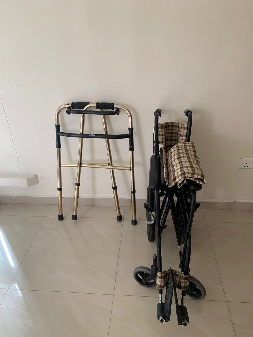 Foldable Wheelchair and walking aid, Health & Nutrition, Assistive