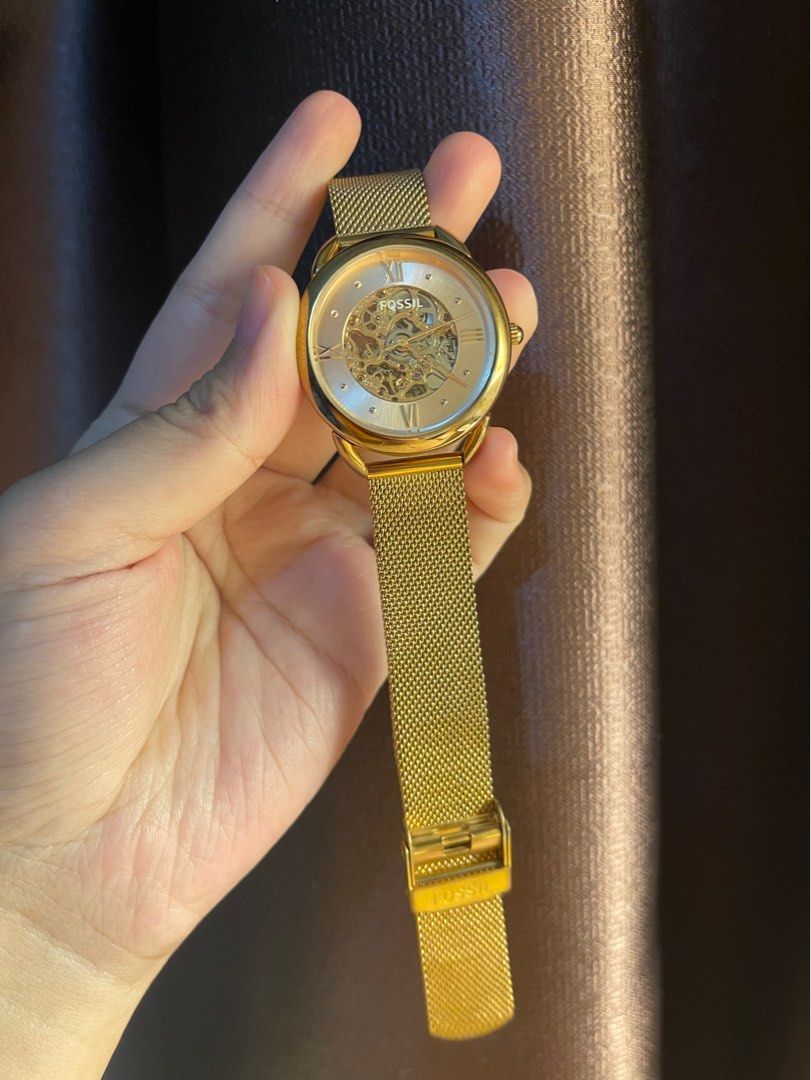Fossil tailor hotsell watch rose gold