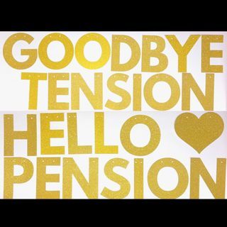 Goodbye Tension Hello Pension Happy Retirement Party Decor Personalized Banner and Cake Toppers We Will Miss You Banners