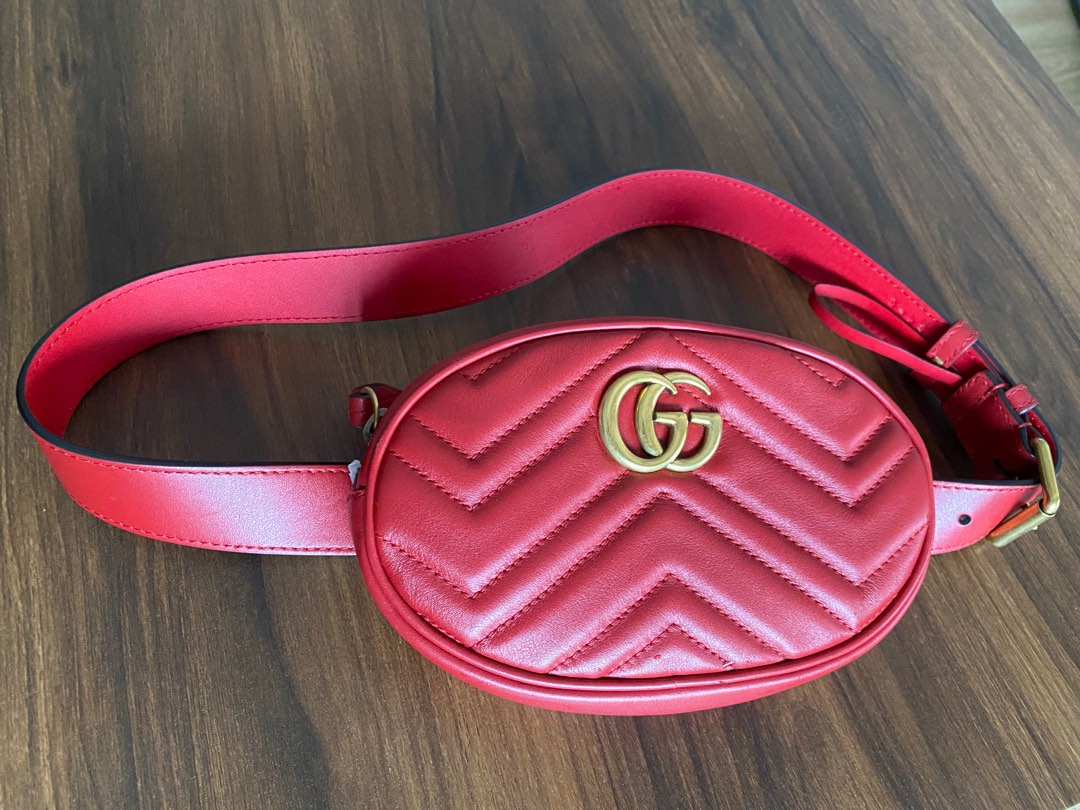 Gucci Marmont Belt Bag in Red colour