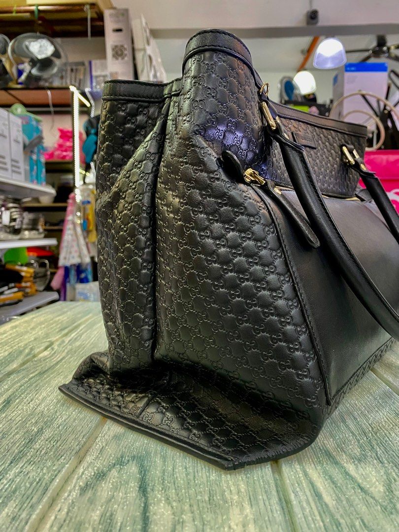 Gucci large top leather tote