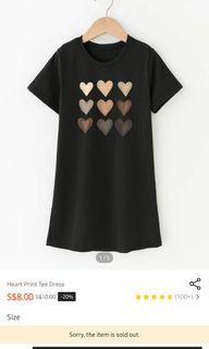 Heart Print Tee Dress