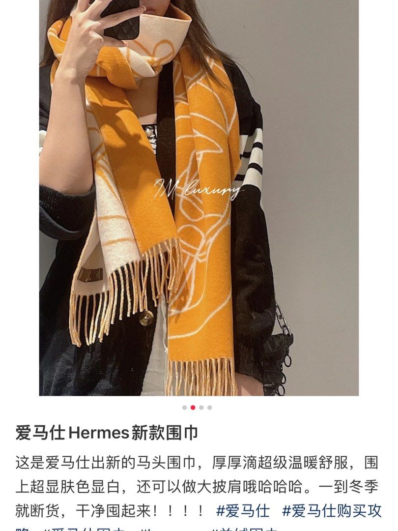 hermes winter scarf