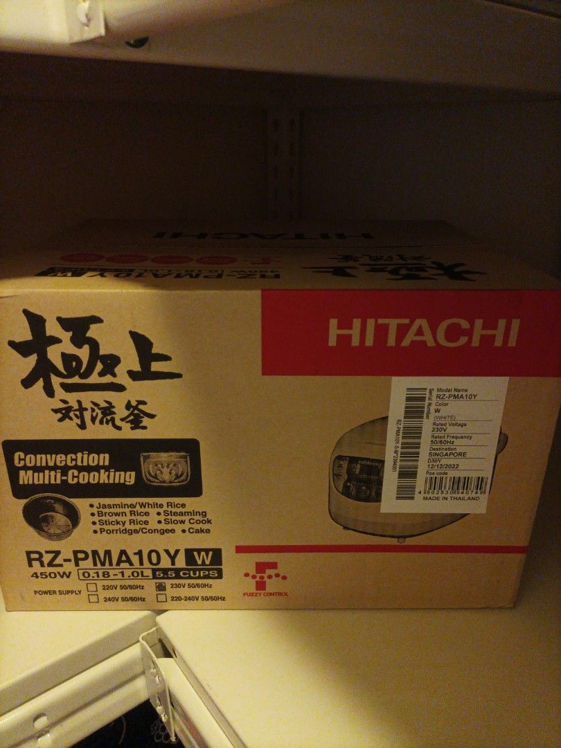 Hitachi Rice Cooker RZPMA10Y, TV & Home Appliances, Kitchen Appliances