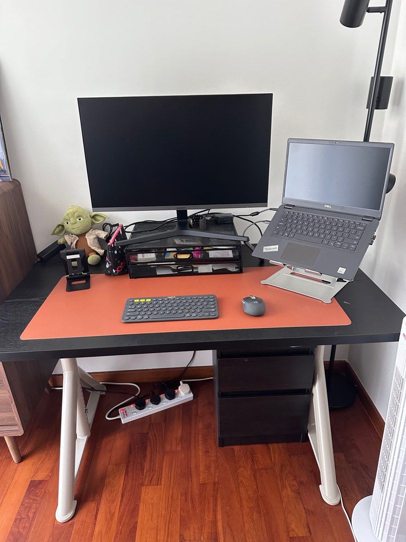 Ikea Desk With Free Drawers , Furniture & Home Living, Furniture, Tables &  Sets On Carousell