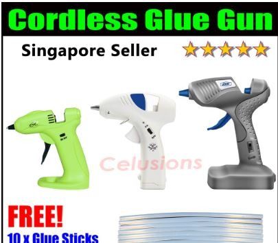 Cordless Hot Melt Mini Glue Gun with 30pcs Glue Sticks Heat Repair Tools  DIY