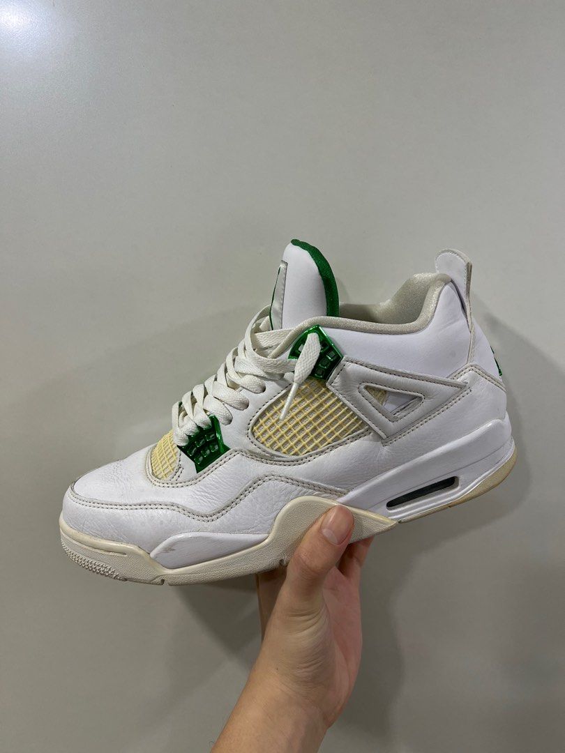 metallic green jordan fours