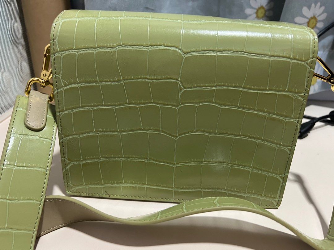 JW PEI Mini Flap Bag - Sage Green Croc, Women's Fashion, Bags & Wallets,  Cross-body Bags on Carousell