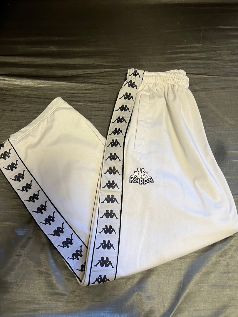 Kappa White Track Pants Iconic Side Tape main image 0
