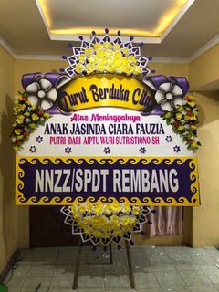 Karangan bunga rembang|bunga dukacita|Gania florist