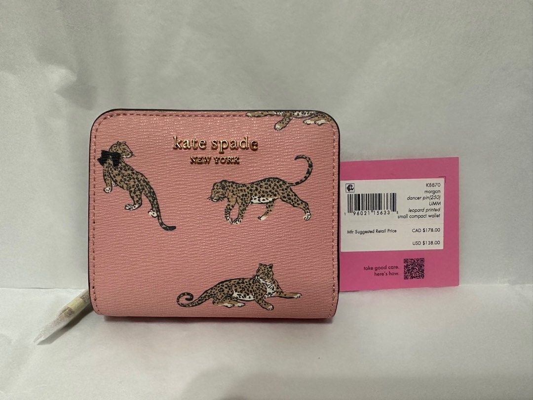 Morgan Leopard Small Compact Wallet