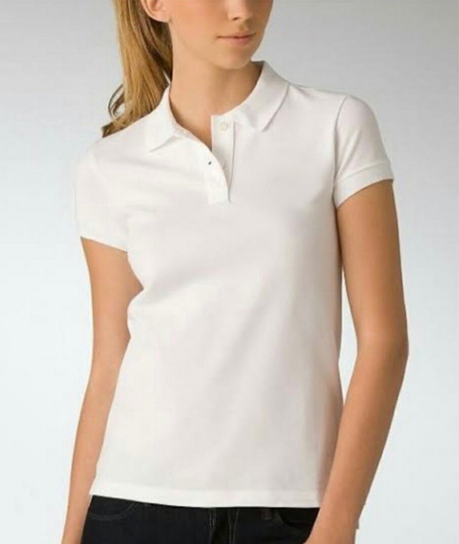 Lacoste Polo Shirt plain white Women s Fashion Tops Others Tops