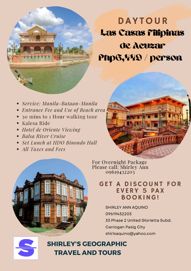 Las Casas Filipinas de Acuzar DAYTOUR, Tickets & Vouchers, Local