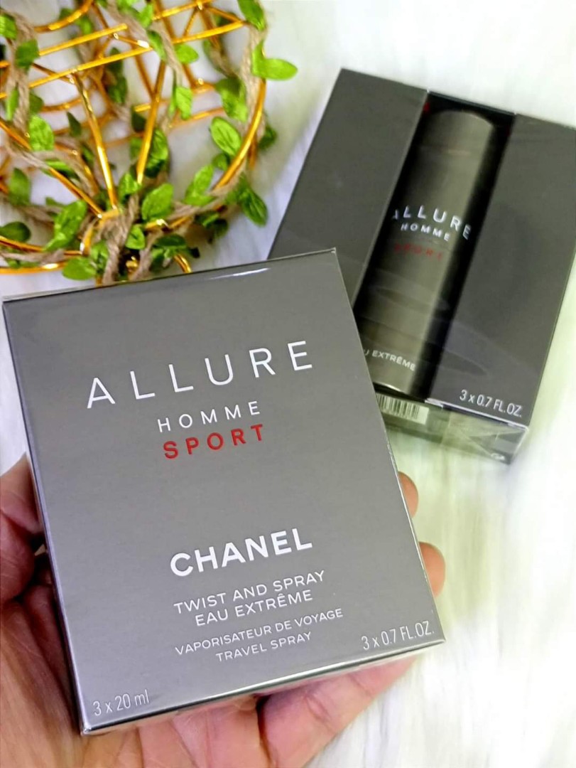 💯Legit Chanel Allure Homme Sport EDP 3x20ml, Beauty & Personal Care,  Fragrance & Deodorants on Carousell