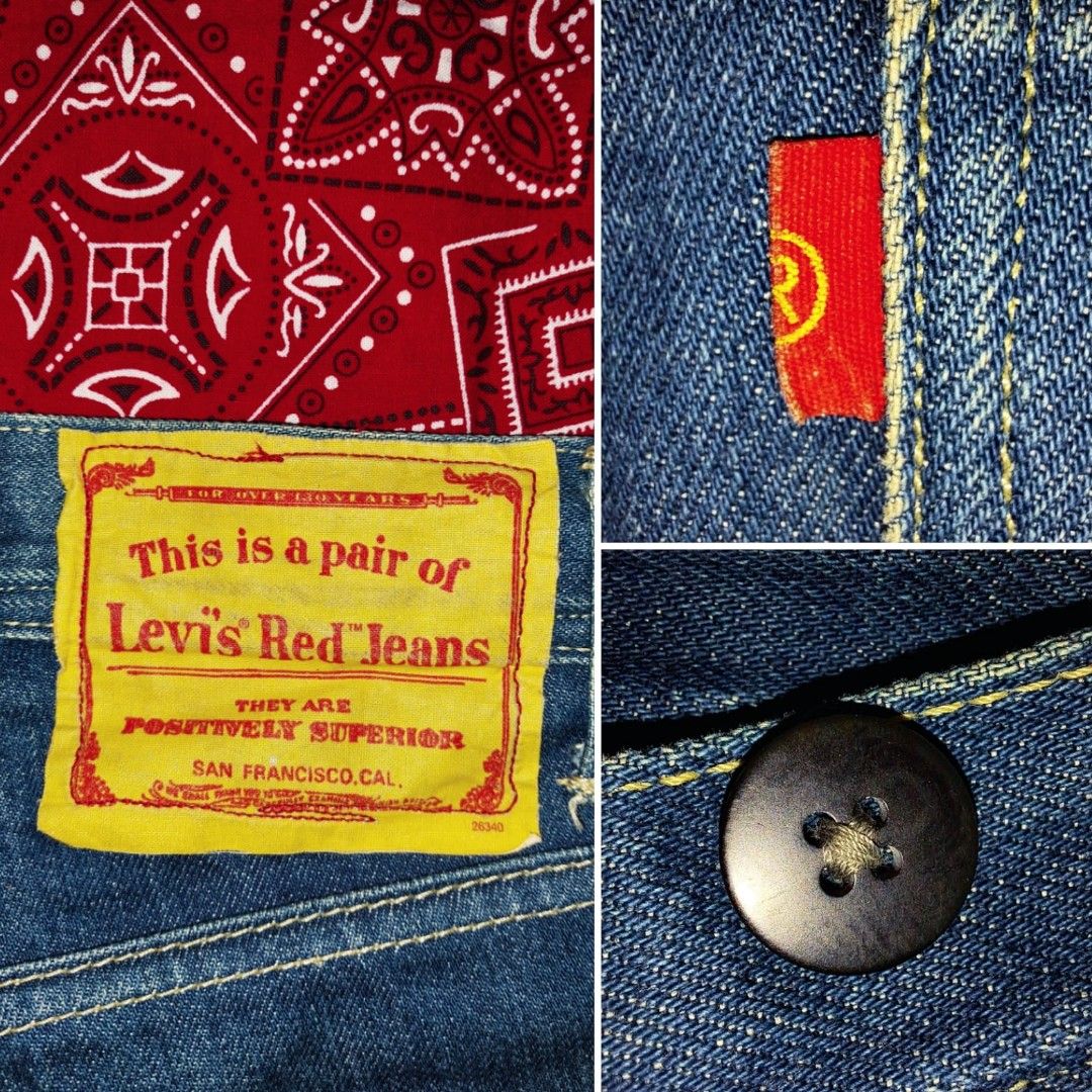 Levis ® Red TM billy-bob classic indigo suspenders denim 