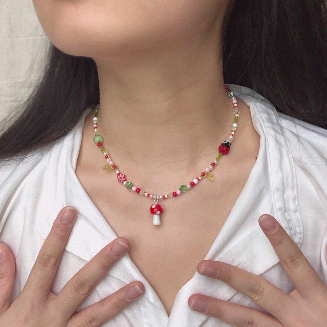Lily Pad Cottagecore Cherry Bomb Honeybee Wonderland Choker