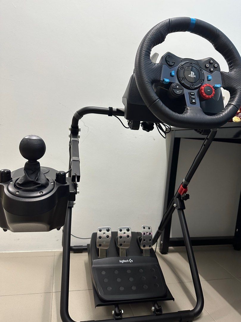 Logitech G29 with Shifter + Sim Rig/Rack, Video Gaming, Gaming ...