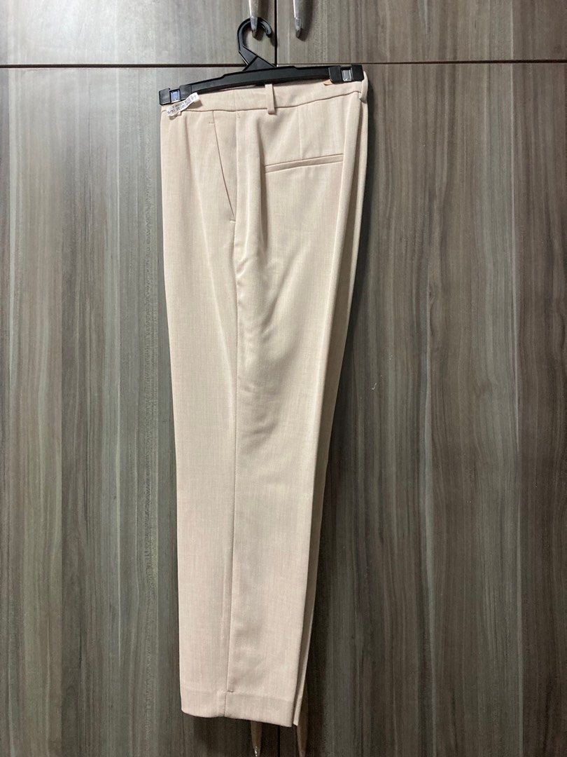 Long beige pants, Women's Fashion, Bottoms, Other Bottoms on Carousell