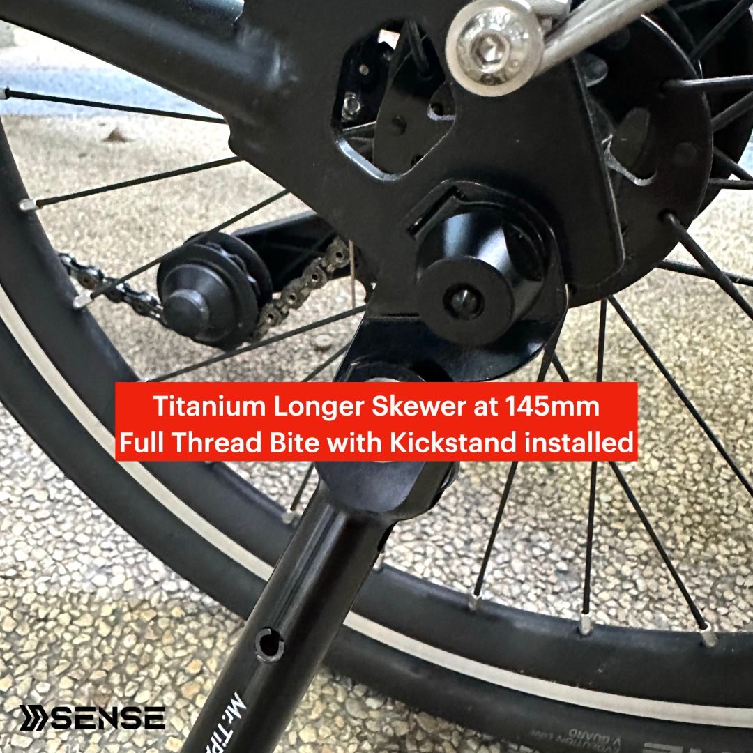 Longer Titanium Ti Skewer for Brompton P/T Line Wheelset to install