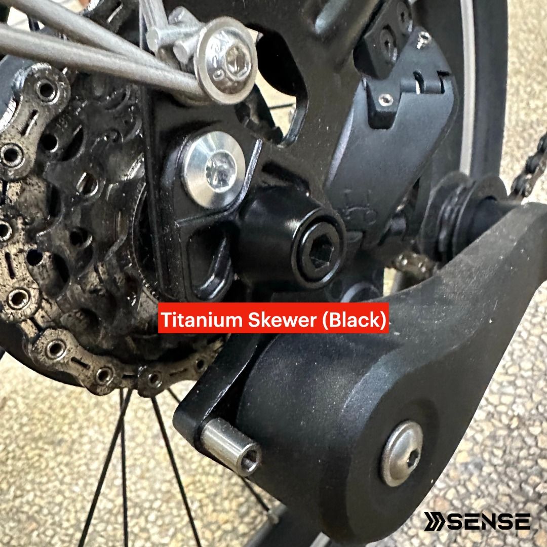 Longer Titanium Ti Skewer for Brompton P/T Line Wheelset to install