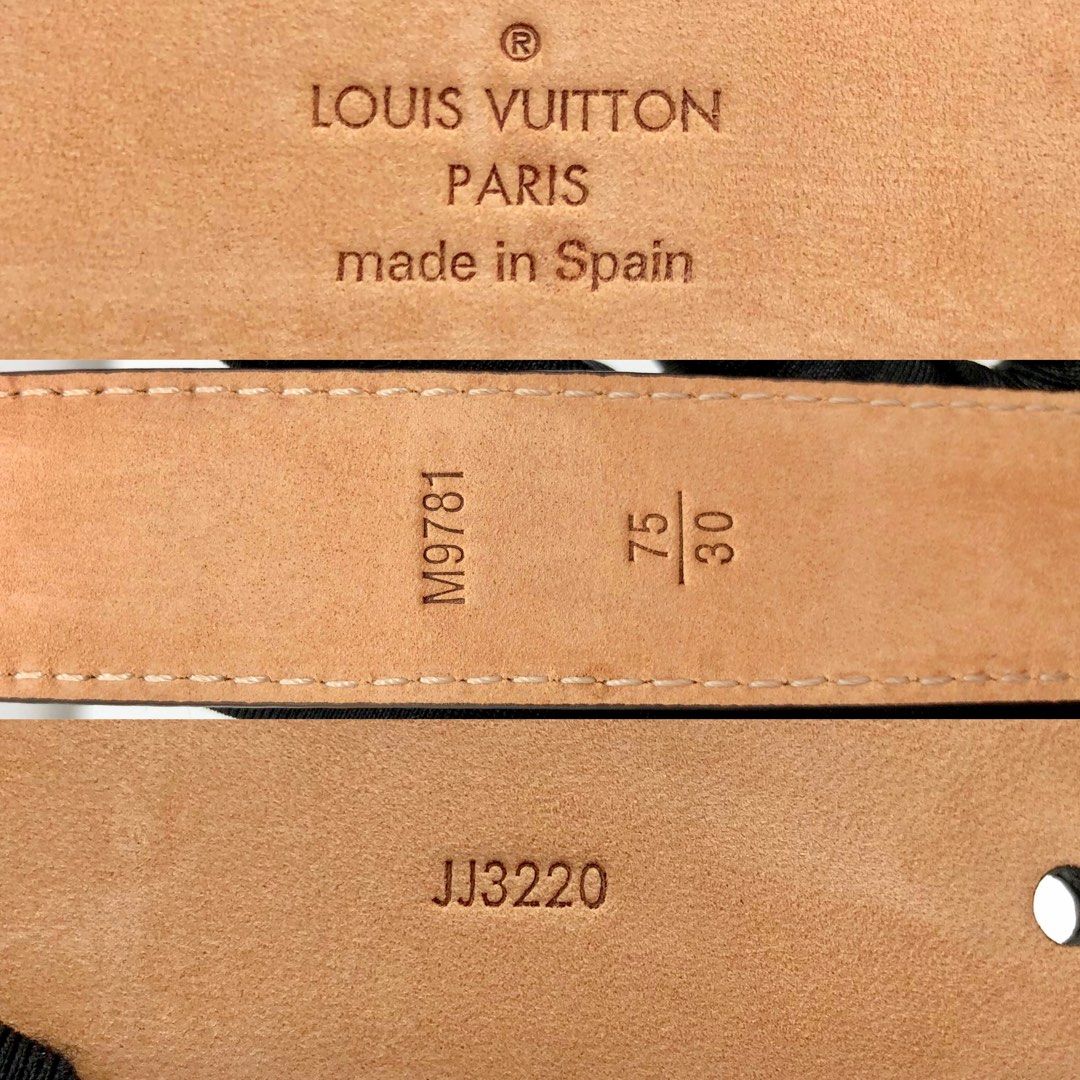Authenticated Used LOUIS VUITTON Louis Vuitton Sun Tulle LV Cut Belt M6888V  Notation Size 85/34 Monogram Canvas Brown Silver Metal Fittings 
