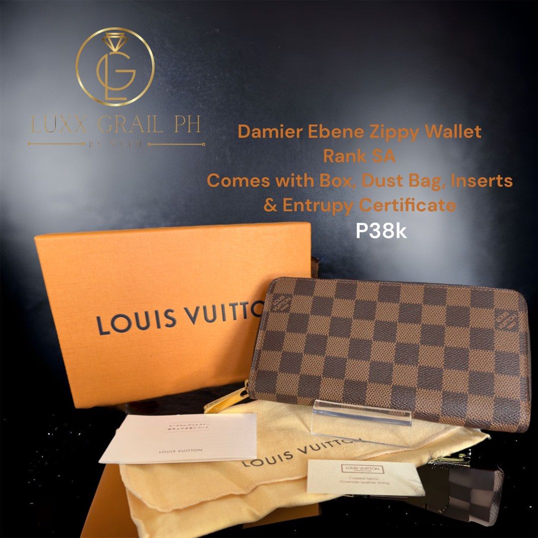 LV Sarah Long Wallet Damier Ebene, Luxury, Bags & Wallets on Carousell