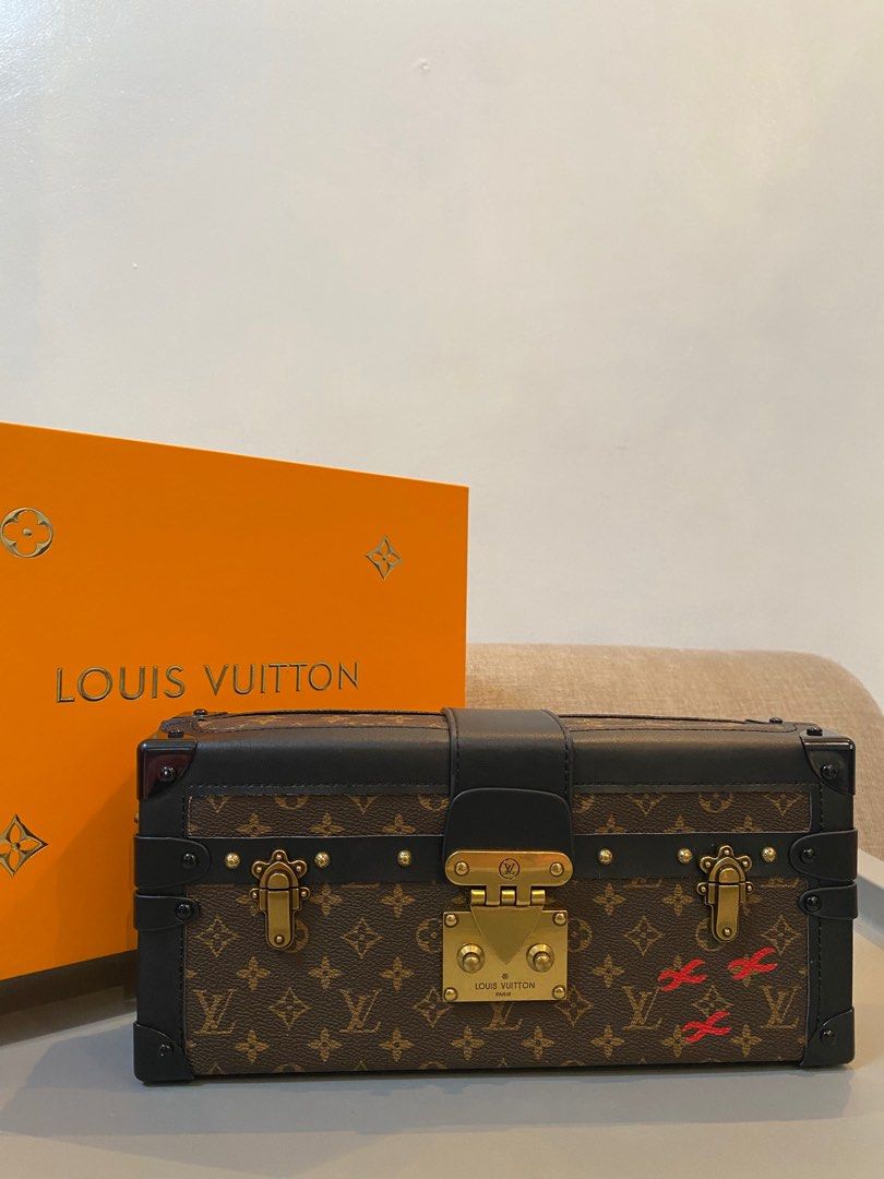 Louis Vuitton Petite Malle East West Monogram Brown in Coated