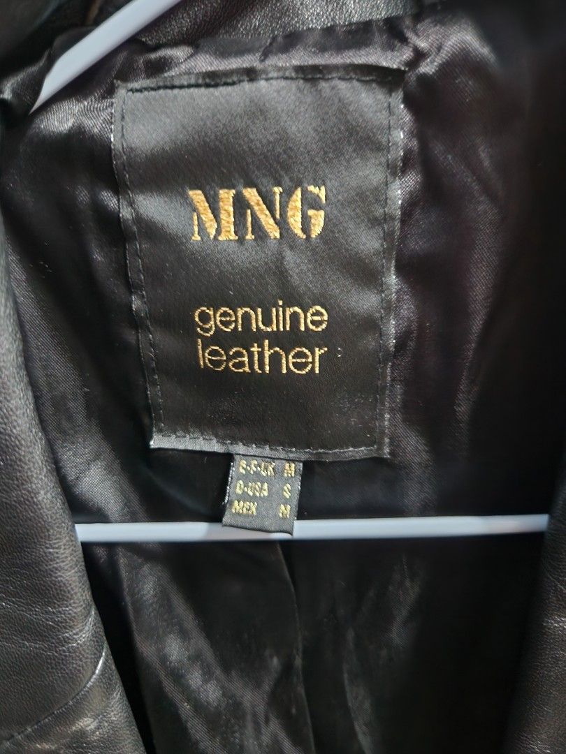 Mng genuine leather shop jacket