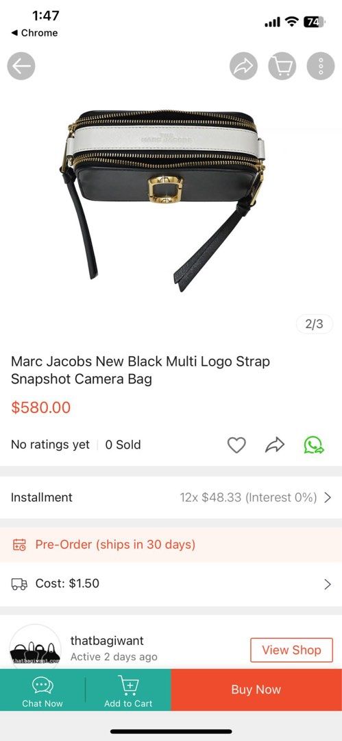 Marc Jacobs The Snapshot New Black Multi