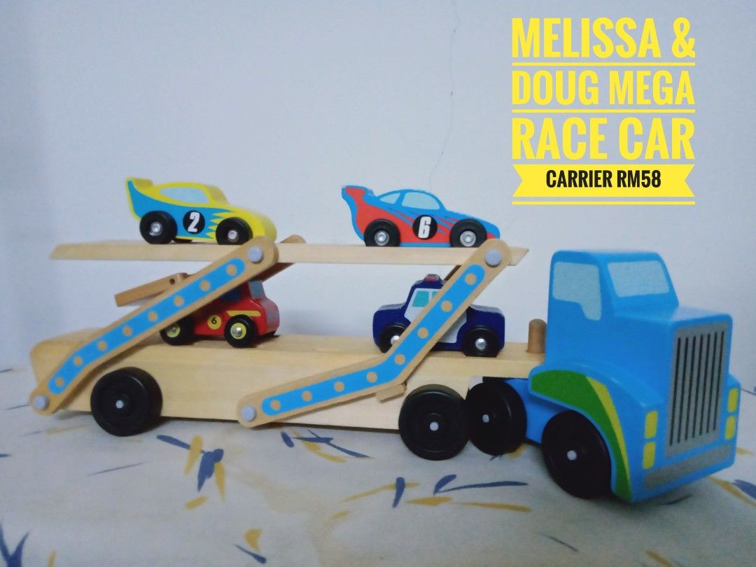 Melissa & Doug Mega Race Car Carrier, Hobbies & Toys, Toys & Games on ...