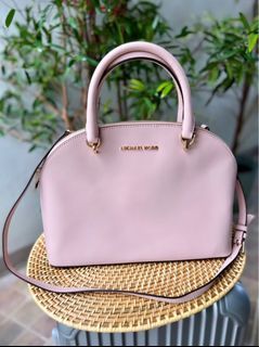 Michael Kors Saffiano Leather Emmy Large Dome Satchel Bag In Peach $378 on  Galleon Philippines