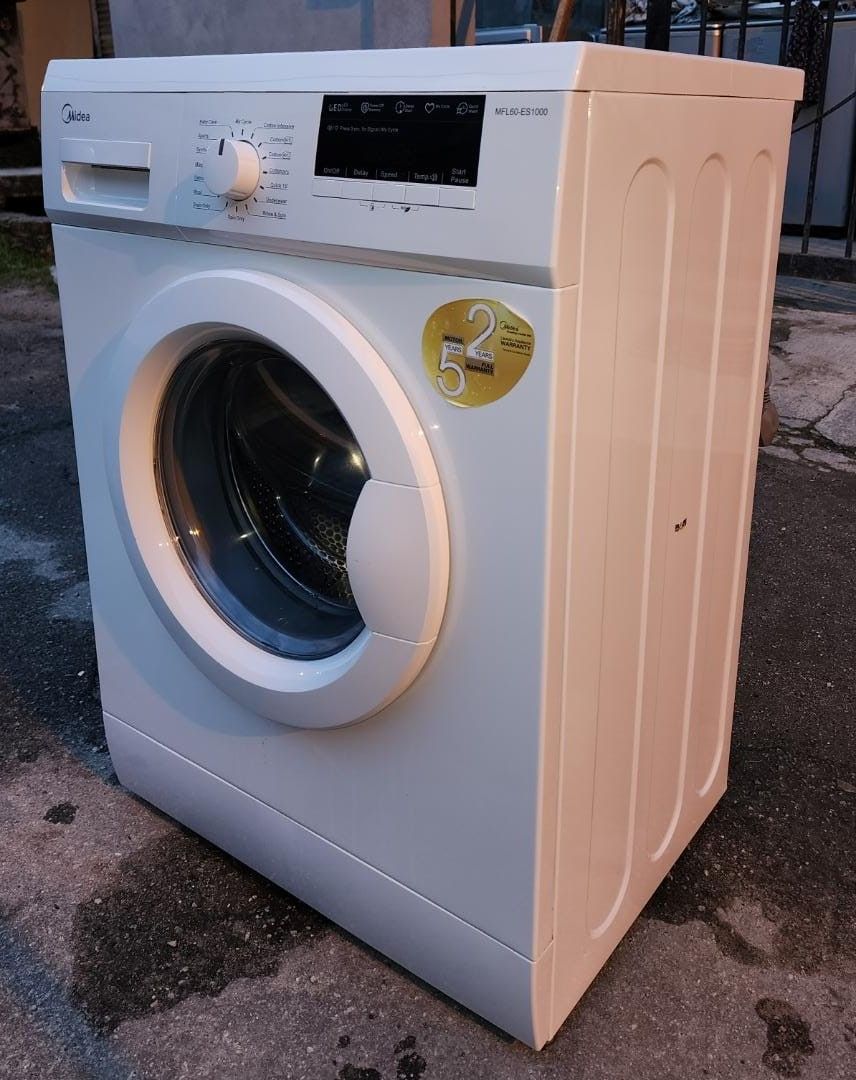 MIDEA FRONT LOAD WASHING MACHINE 6 KG, TV & Home Appliances, Washing