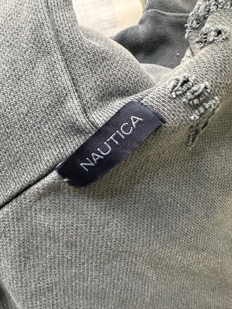NAUTICA Inside-Out P.D.A.L Sweat Hoodie Extra Destroyed, 男裝