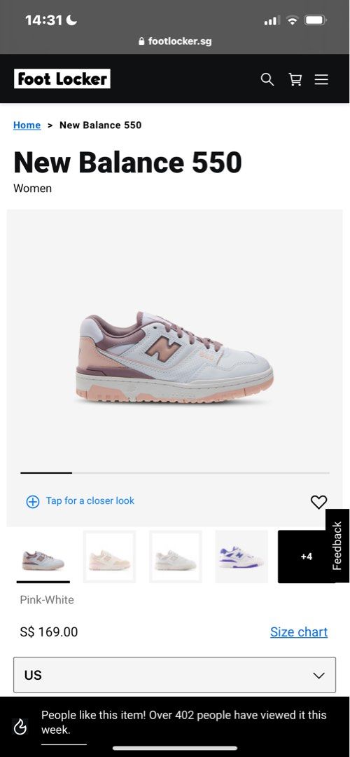 NEW BALANCE 550, Women's Fashion, Footwear, Sneakers on Carousell