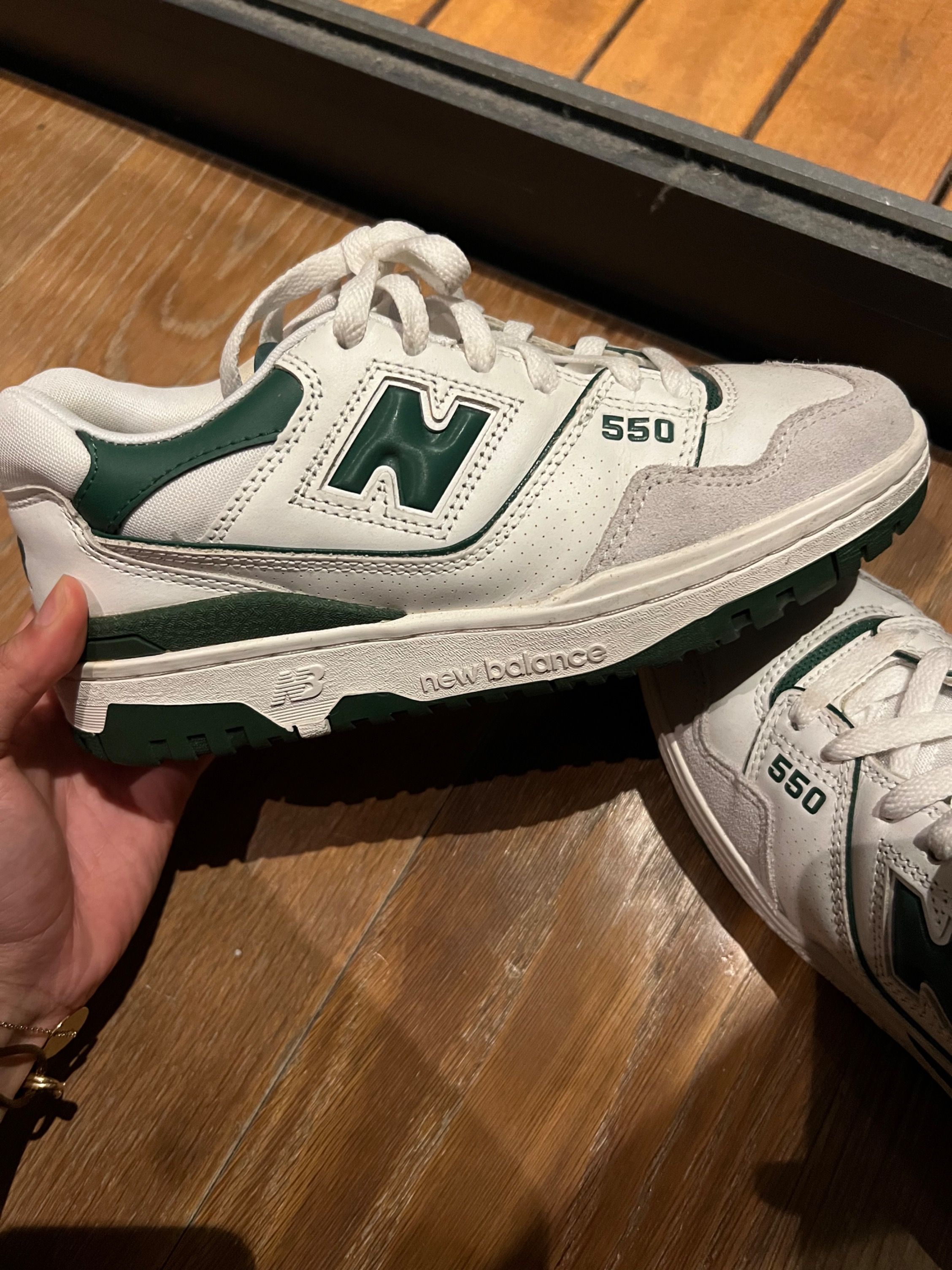 New Balance 550 'White Green' BB550WT1, Luxury, Sneakers