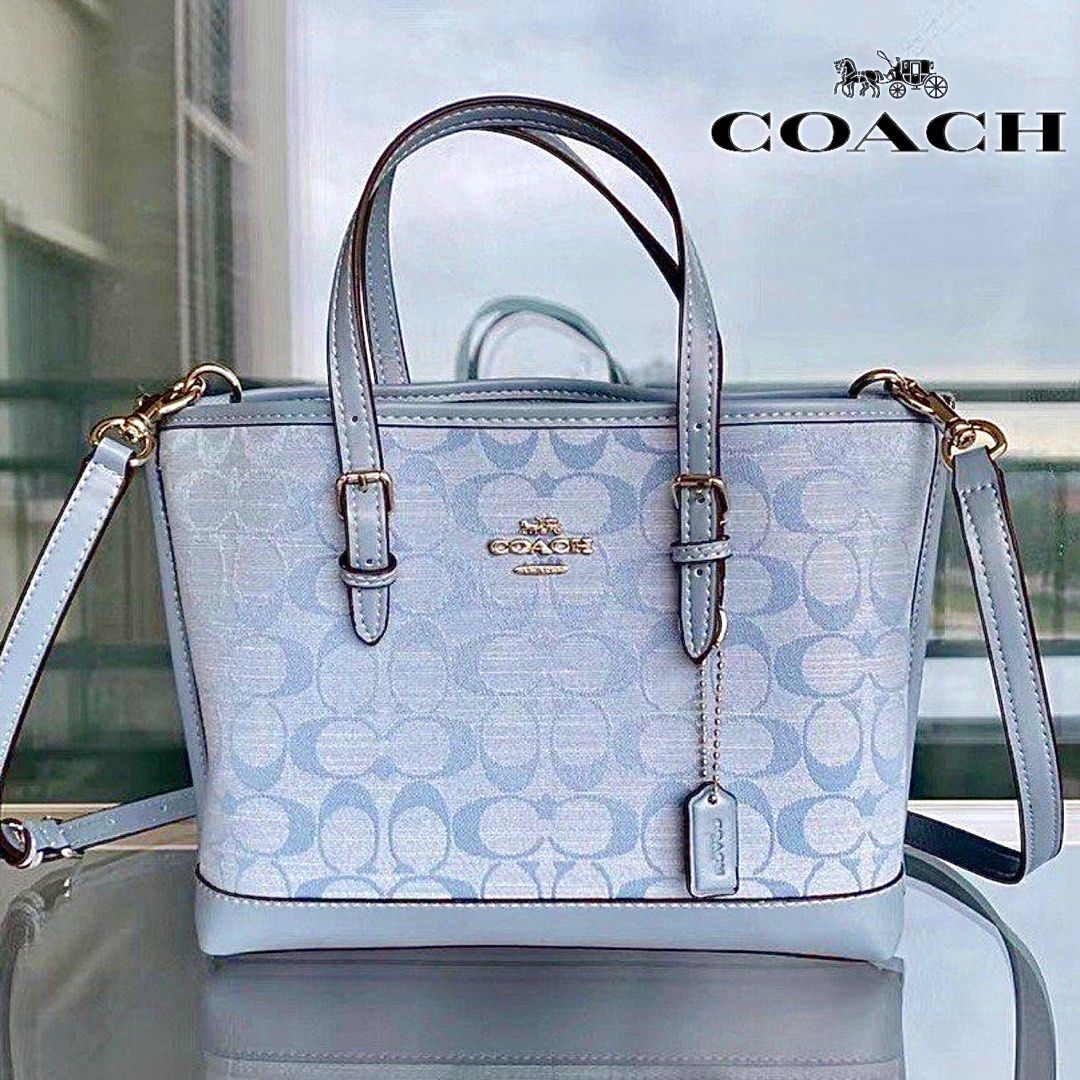 COACH Blue Reversible Tote with American Flag Motif - ShopperBoard