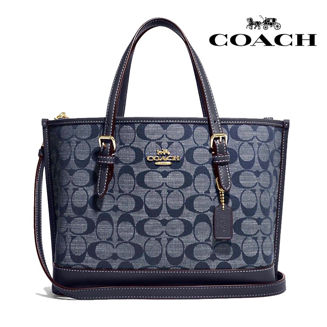 Coach signature chambray tote outlet