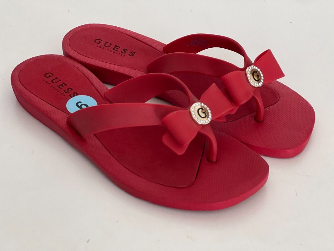 Red guess sandals top