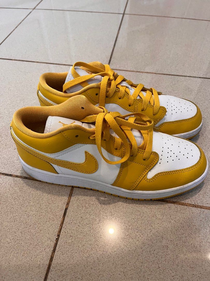 Nike Air Jordan 1 Low Mustard Original Preloved, Fesyen Wanita, Sepatu