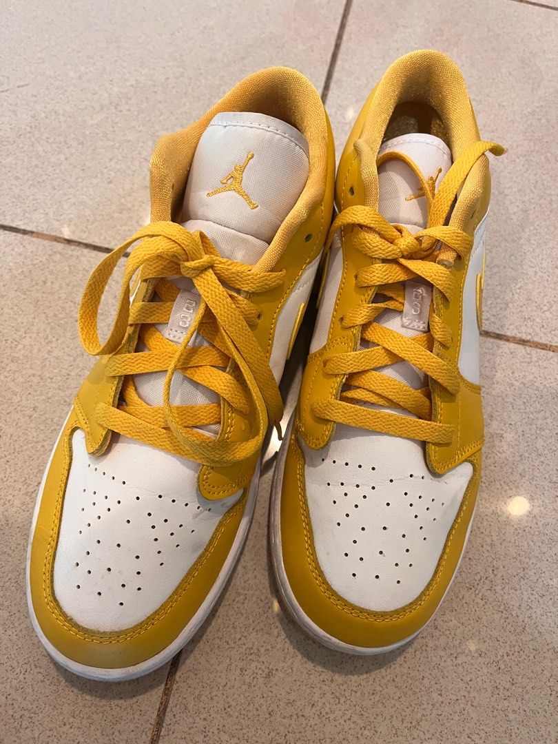 Nike Air Jordan 1 Low Mustard Original Preloved, Fesyen Wanita, Sepatu
