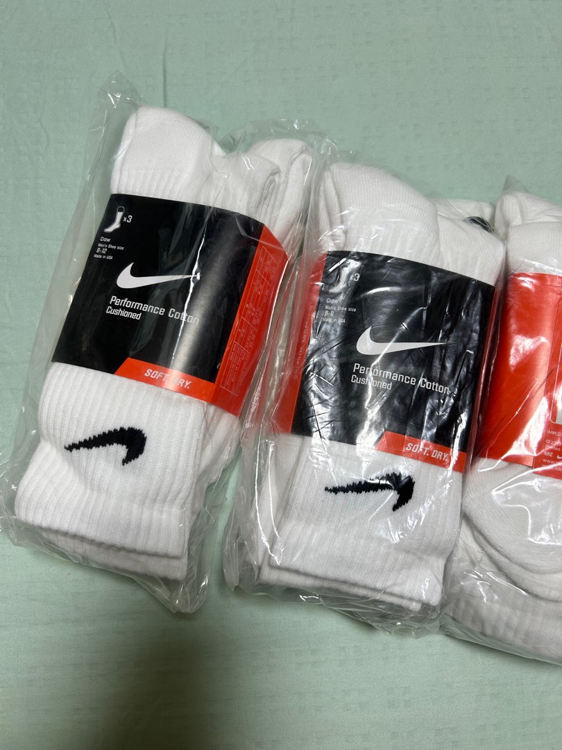 Nike Performance Cotton Cushioned Crew Socks Men s Fashion