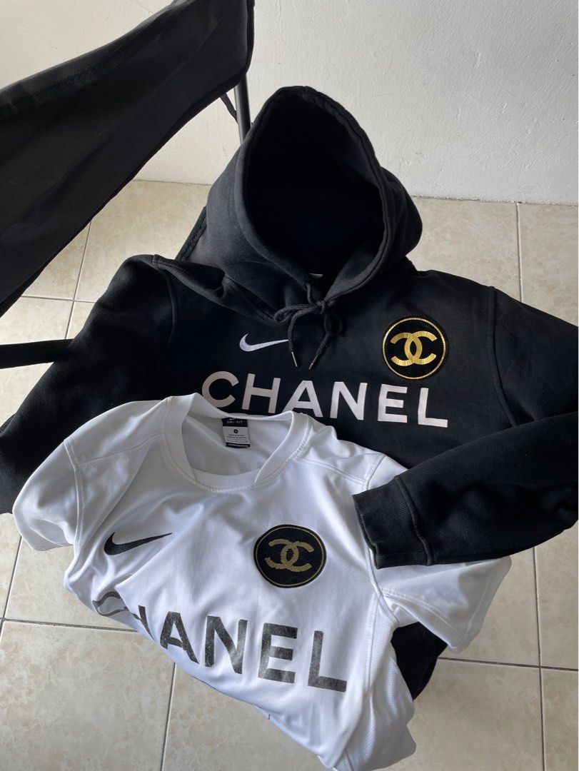 Nike Chanel Hoodie, Men's Fashion, Tops & Sets, Hoodies Carousell