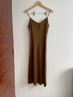 Nisi the Label Brown Satin Dress