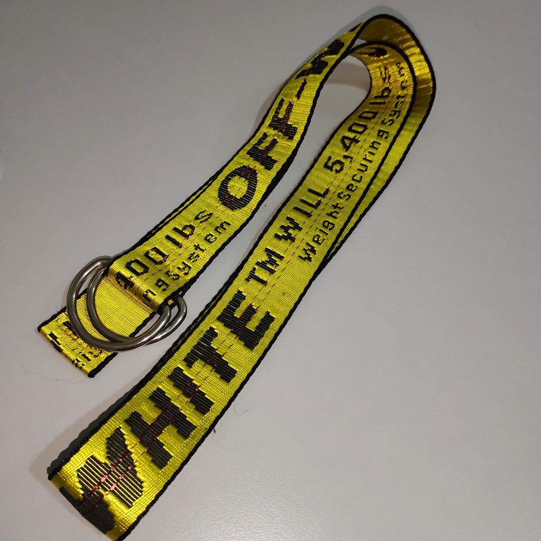 Off white inspired yellow belt Women s Fashion Watches