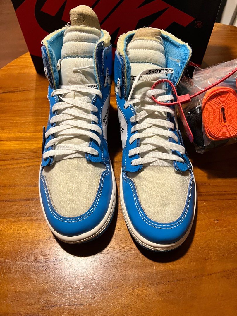Off-white x air jordan online 1 high og 'unc'