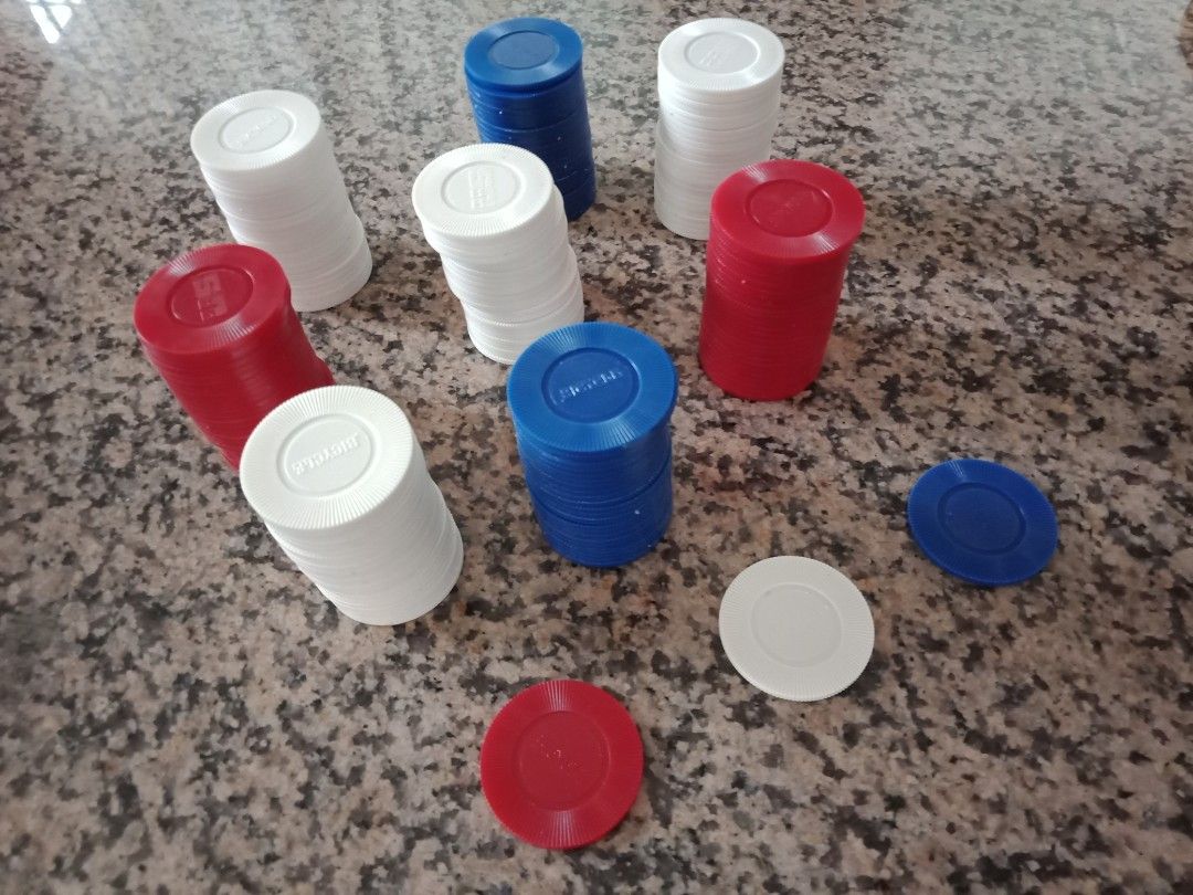 Official Rules of Card Games (book) and Poker Chips Bundle, Hobbies