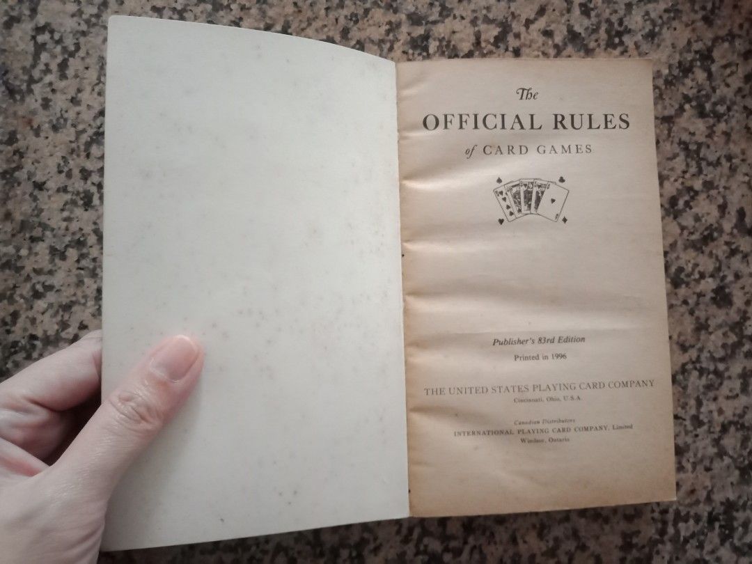 Official Rules of Card Games (book) and Poker Chips Bundle, Hobbies