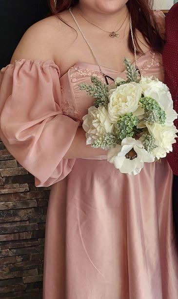 Old rose wedding dress discount