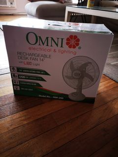Omni rechargeable Desk Fan