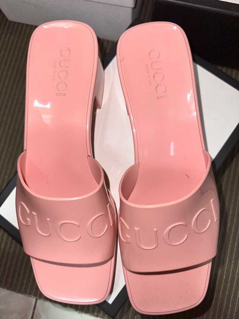 Gucci jelly new arrivals sandals pink